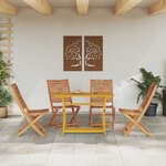 vidaXL Ensemble de salle à manger pour jardin 5 Pièces Marron