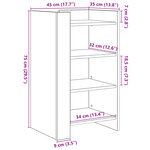 vidaXL Buffet gris béton 45x35x75 cm Bois d'ingénierie