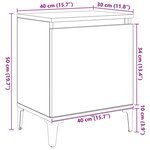 vidaXL Cabinet de chevet Bois ancien 40 x 30 x 50 cm Bois d'ingénierie