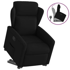 vidaXL Fauteuil inclinable noir tissu
