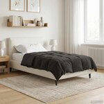 vidaXL Duvet d'été simple Matelassé Anthracite 155 x 200 cm Microfibre