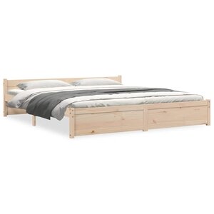 vidaXL Cadre de lit sans matelas bois massif 180x200 cm