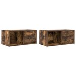 vidaXL Meubles TV 2 Pièces chêne fumé 60x31x25 5 cm bois d'ingénierie