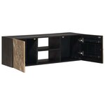 vidaXL Meuble TV avec étagère avec stockage Laiton 105 x 30 x 35 cm