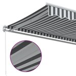 vidaXL Auvent manuel rétractable anthracite et blanc 500x350 cm