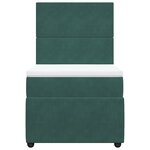 vidaXL Sommier à lattes de lit avec matelas Vert foncé 90x190 cm