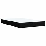 vidaXL Sommier à lattes de lit avec matelas noir 120x190 cm tissu