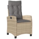 vidaXL Ensemble de Salle à Manger de Jardin 7 Pièces avec Coussins Beige Poly Rattan
