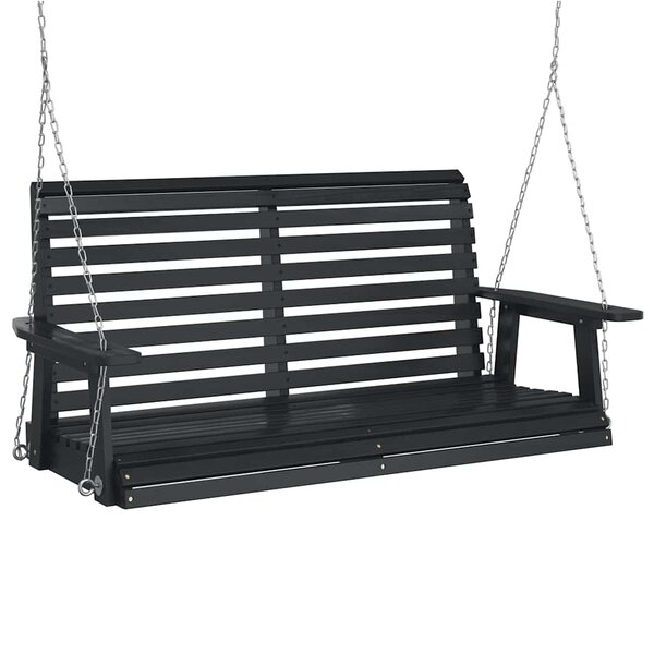 vidaXL Banc de balançoire de jardin chaînes en métal bois massif sapin