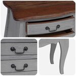 vidaXL Table de chevet bois d'acajou massif 48x35x64 cm
