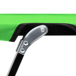 vidaXL Chaise longue pliable 2 places vert acier
