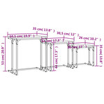 vidaXL Tables basses gigognes 3 Pièces chêne marron bois d'ingénierie