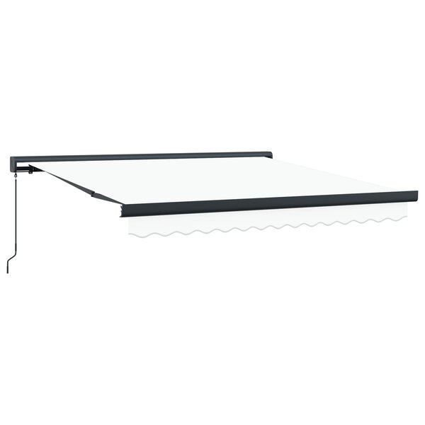 Auvent rétractable manuel vidaXL Blanc 350x250 cm