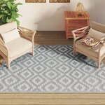 vidaXL Tapis d'extérieur ARAKIL gris 140 x 200 cm PP