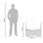 vidaXL Ensemble de canapé de jardin 5 Pièces Gris polyrotin
