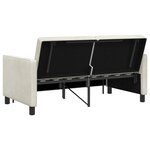 vidaXL Canapé-Lit Crème Tissu