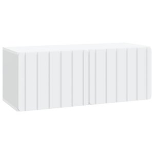 vidaXL Meuble TV mural Blanc 78 5 x 31 x 30 cm Bois d'ingénierie