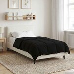 vidaXL Couette d'été 135 x 220 cm Été Microfibre (100  polyester) Noir