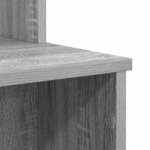 vidaXL Bureau avec Rangement Sonoma gris 120.5 x 44 x 88.5 cm
