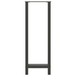 vidaXL Pieds de table de bar Anthracite 2 pièces 50 x (110-111) cm Acier