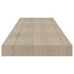 vidaXL Étagères murales flottantes 2 Pièces Chêne 80x23 5x3 8 cm MDF