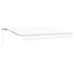 vidaXL Auvent rétractable manuel Blanc 350x250 cm
