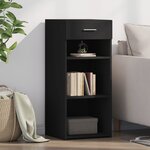 vidaXL Buffet noir 40x42 5x93 cm bois d'ingénierie
