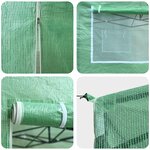 vidaXL Serre avec cadre pop-up avec toit Vert 280 x 410 x 315 cm Acier