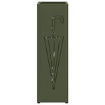 vidaXL Porte-parapluies Vert olive Métal Moyen Incrustations Décoratives