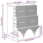 vidaXL Armoire à tiroirs Sonoma gris 66 x 34 5 x 87 cm