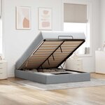 VidaXL Cadre de lit ottoman et matelas gris clair 140x190 cm tissu