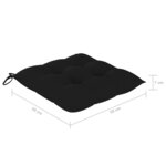 vidaXL Chaises de jardin lot de 4 avec coussins Bois d'acacia massif