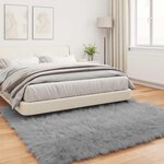 vidaXL Tapis en fausse Tafalla Gris 240 x 240 cm Polyester