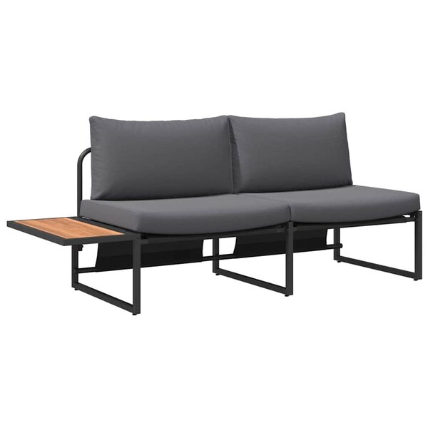 vidaXL Canapé de jardin Anthracite 200 5 x 70 x 85 5 cm Acier