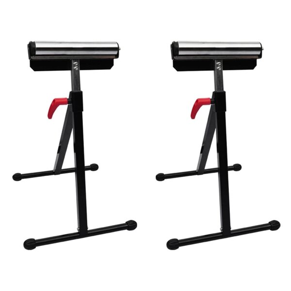 vidaXL Ensemble de 2 supports réglables de rouleau