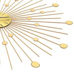 vidaXL Horloge murale Métal 70 cm Doré