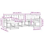 vidaXL Ensemble de canapés d'extérieur 6 pc Blanc et noir