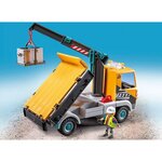 PLAYMOBIL 71750 - Action Heroes Camion de chantier avec grue et ouvrier et accessoires