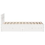 vidaXL Cadre de lit sans matelas blanc 140x200 cm bois de pin massif