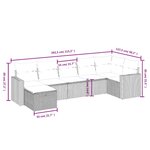 vidaXL Salon de jardin avec coussins 7 Pièces beige résine tressée