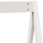 vidaXL Lit superposé avec échelle et toit sans matelas blanc 90x190 cm