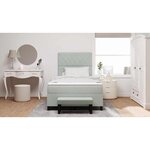 vidaXL Lit à ressorts avec matelas Gris clair 120 x 190 cm Velours