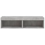 vidaXL Meubles TV avec lumières LED 2 Pièces gris béton 60x30x30 cm