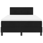 vidaXL Lit à ressorts avec matelas avec LED Noir 120 x 190 cm tissu