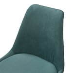 Lot de 4 chaises de salle à manger moderne design robuste velours côtelé vert foncé 03_0009827