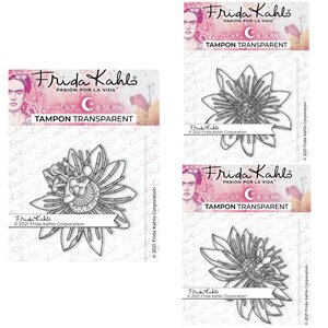 3 Tampons transparents - passion Passiflores - 9 5 x 6 5 cm