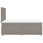 vidaXL Sommier à lattes de lit avec matelas taupe 120x190 cm tissu