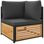 vidaXL Salon de jardin avec coussins 6 Pièces bois d'acacia solide
