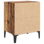 vidaXL cabinet de chevet Bois Vieilli 40x30x50 cm Bois d'ingénierie
