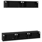 vidaXL Ensemble meuble TV 5 Pièces Chêne noir 100 x 30 x 30 cm